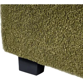 Beliani Bett mit Lattenrost Bouclé VAUCLUSE 140 x 200 cm Olivgrün