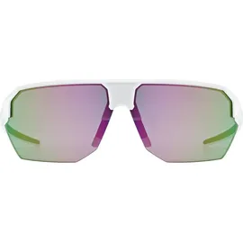 Uvex vectiv Sportbrille, white matt - mirror Pink/CAT3