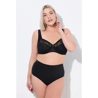 Ulla Popken Bügel-BH Bügel-BH Blütenspitze Vollspitze schwarz 115