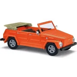 BUSCH 52705 1:87 VW 181 Kurierwagen, orange, mit Alufelgen, 1970