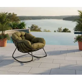 Lesli-Living Lesli Living Schaukelsessel Cozy Olive 0 x 0 x 0 cm anthrazit/olivgrün
