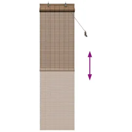 vidaXL Bambusrollo 40 x 220 cm / Fenstergröße (Velux) Braun