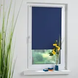 LIEDECO Klemmfix-Thermo-Rollo Verdunklung, blau inkl. Klemmträger 60X150 cm