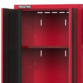 feistos Werkstatteinrichtung Novo 2 Metall Werkstattschrank schwarz | rot 45,7x264x198cm