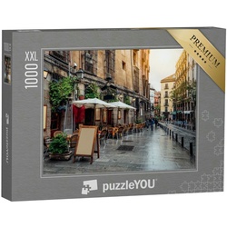 puzzleYOU Puzzle Puzzle 1000 Teile XXL „Romantische alte Gasse in Madrid, Spanien“, 1000 Puzzleteile, puzzleYOU-Kollektionen Spanien