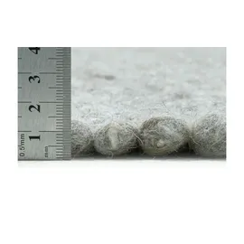THEKO Handwebteppich Alpen UNI natural grey 140 H: 1,2