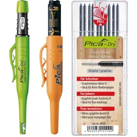 Pica Dry Tieflochmarker Graphit + Pica 150 Rot