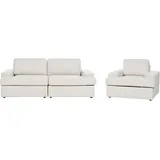Beliani Sofa Set 4-Sitzer ALLA Stoff Hellbeige