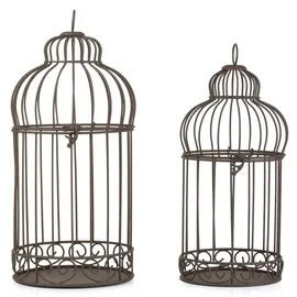 moritz Vogelkäfig 2er Set 56 x 25 x 19,3 cm braun