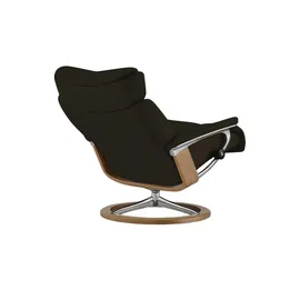 Stressless Relaxsessel Leder 91 x 112 x 84 cm Braun mit Hocker