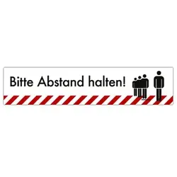 Fußbodenaufkleber "Bitte Abstand halten!"