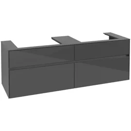 Villeroy & Boch Collaro Waschbeckenunterschrank 160 x 55 cm Glossy Grey