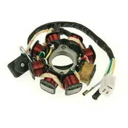 Zündgrundplatte GY6 Typ 139QMB / 139QMA m. 5 Kabeln