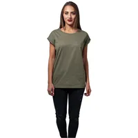 URBAN CLASSICS Damen Ladies Extended Shoulder Tee T-Shirt, olive,