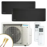 DAIKIN Multisplit Klimaanlage | Stylish | schwarz | 2,0 kW + 2,5 kW Quick Connect