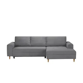 Sofa.de Ecksofa mit Schlaffunktion ¦ grau ¦ Maße (cm): B: 275 H: 91 T: 173.0