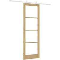 vidaXL Schiebetür ORKDAL Braun 78 x 232 cm Holz und Metall