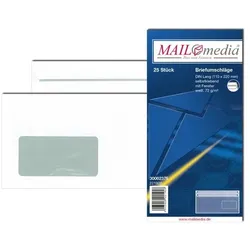 Briefumschlag DL, mit Fenster, SK, 75 g/qm, weiß