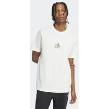 adidas Lounge Pizza Graphic Kurzarm-T-Shirt Off White S