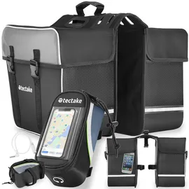 Tectake Fahrradtasche Georg schwarz/grün