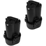 2 x Trade-Shop Akku Set 1500mAh kompatibel mit Werkzeug Makita Baustellenradio DMR106, DMR106B, DMR107, DMR108.