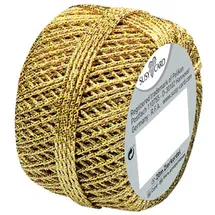 Susy Card 11103991 Weihnachts-Cordonnet Knäuel, eingeschweißt, 20 m, gold, 1 Stück