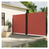 vidaXL Seitenmarkise Ausziehbar Terrakottarot 200x1200 cm