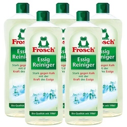 FROSCH 5x Frosch Essig Reiniger 1 Liter – Stark gegen Kalk Allzweckreiniger