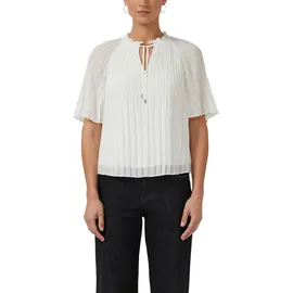 s.Oliver Festliche Chiffon-Bluse mit Plissee und Rüschen beige 46