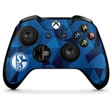 DeinDesign Skin kompatibel mit Microsoft Xbox One X Controller Folie Sticker Muster Bundesliga FC Schalke 04