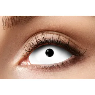 Zoelibat Eyecatcher 84091541-s13 - Farbige Sclera Kontaktlinsen, 1 Paar, für 6 Monate, Weiß, Karneval, Fasching, Halloween