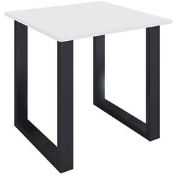 VCM my office Lona Schreibtisch weiß quadratisch, U-Fuß-Gestell schwarz 80,0 x 80,0 cm