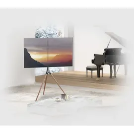 My Wall HT 22 L TV-Standfuß Höhenverstellbar TV Ständer für 32 - 75 Bodenständer, Drehbar, Holzdesign