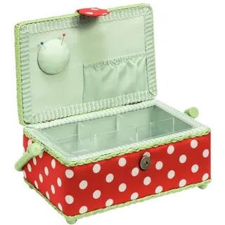 Prym Polka Dots S Nähkorb, Cotton, S, 612243-1, Rot, Weiß