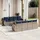 vidaXL Gartensofa-Set 9-tlg. grau