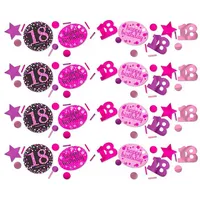 Amscan Konfetti 18 Sparkling Celebration, Pink Pink 34 g,