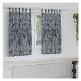 vidaXL Samtvorhänge mit Vorhängen 2 pcs Silber Grau 140 x 140 cm Samt
