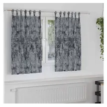 vidaXL Samtvorhänge mit Vorhängen 2 pcs Silber Grau 140 x 140 cm Samt