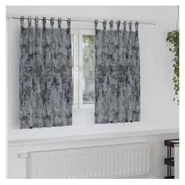 vidaXL Samtvorhänge mit Vorhängen 2 pcs Silber Grau 140 x 140 cm Samt