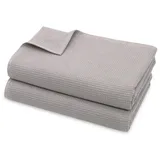 ZOLLNER Saunatuch 70 x 180 cm grau 2 St.