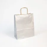 Clairefontaine Packung mit 25 Tüten aus Kraftpapier, robust und praktisch, 110g, 22x10x27cm, 1 Pack, silber