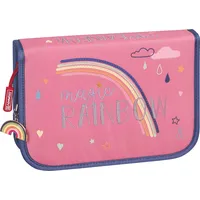 Brunnen Federmäppchen Magic Rainbow, 2 Klappe(n), rosa