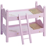 Teamson Kids Etagenbett Puppenbett aus Holz Puppenzubehör Puppen-Möbel Olivias WorldTD-0095AP