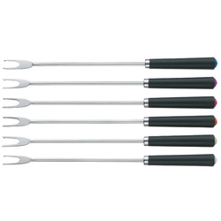 Fonduegabeln Morena Edelstahl schwarz 6tlg 24,5cm