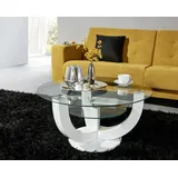 Stolkom Denver Weiß Glas 80 x 40 x 80 cm
