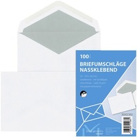 MAILmedia Briefhülle C6 ohne Fenster, Nassklebung, 72g/m2, weiß, 100