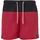 URBAN CLASSICS Block Swim Shorts Schwarz/Rot L