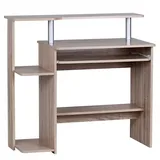KADIMA DESIGN Computertisch: Intelligenter Tastaturauszug, Großzügige Arbeitsfläche, Langlebig und Pflegeleicht. Beige, 94x48x90 cm, Arbeitszimmer, Schreibtische, Bürotische