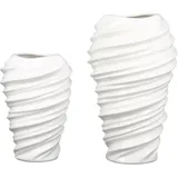 Casablanca modernes Design Vase Twist Weiß