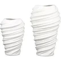 Casablanca modernes Design Vase Twist Weiß